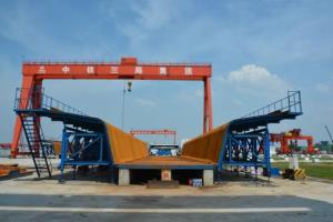 中铁三局900吨高铁箱梁模板施工现场