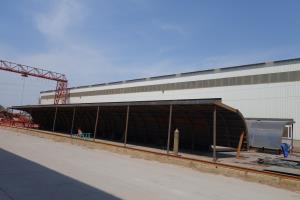 造桥机模板生产厂拼装现场